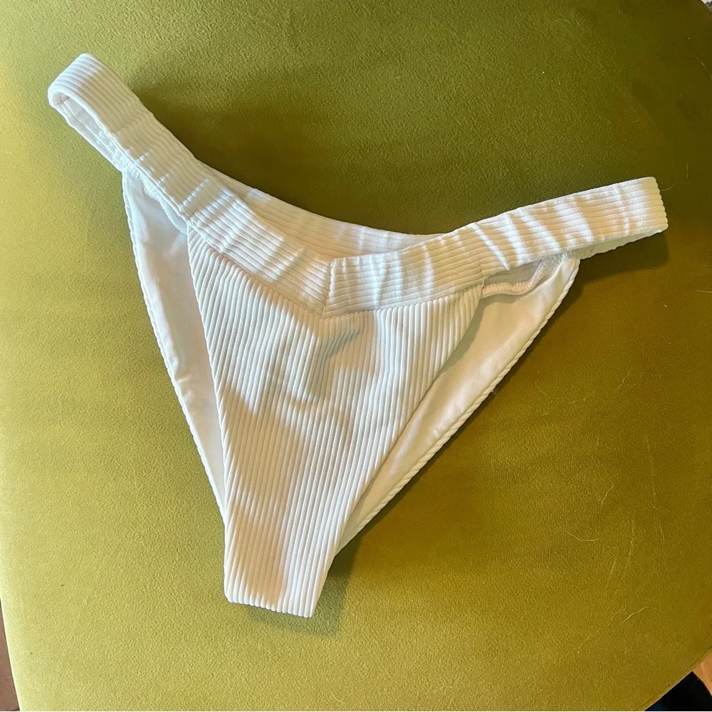 Frankie's Bikinis Georgia Bikini Bottoms White Size Small